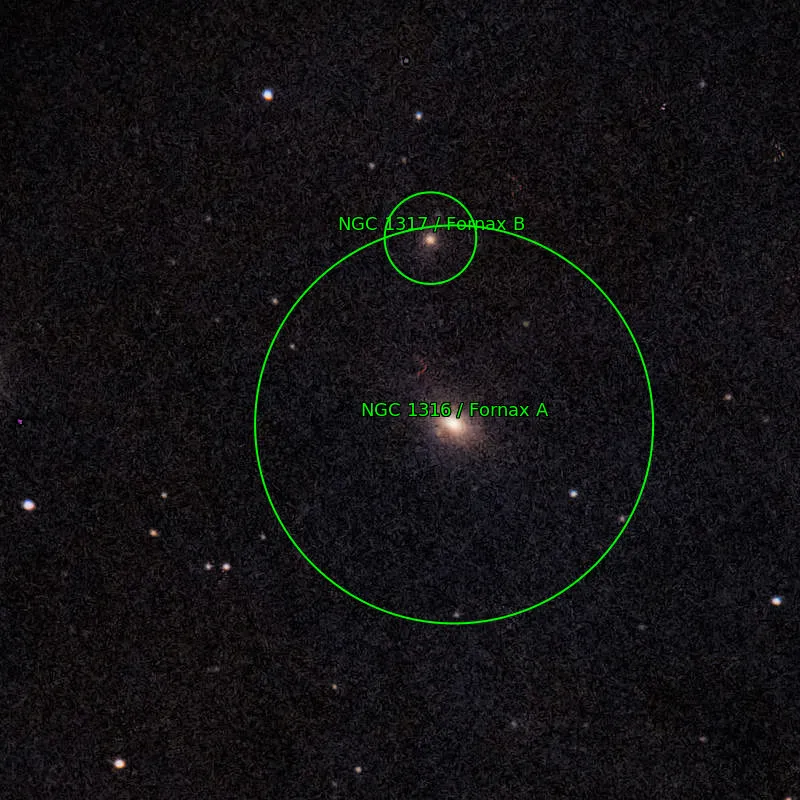 Annotation around NGC1316
