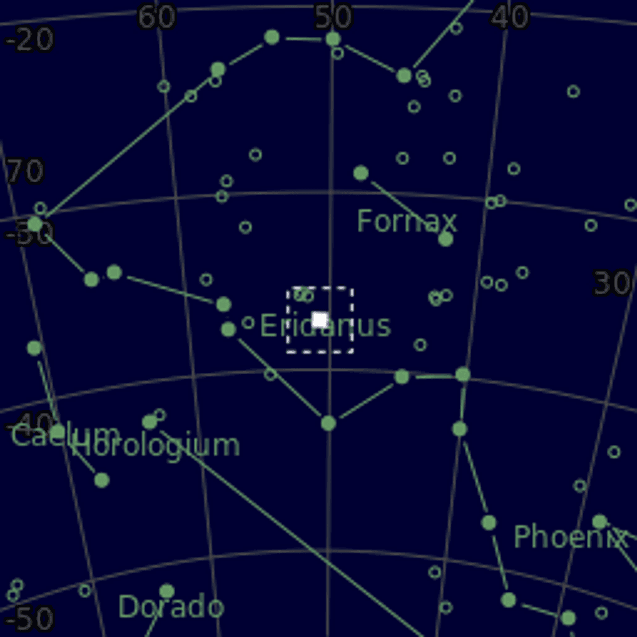 Star map of NGC1316