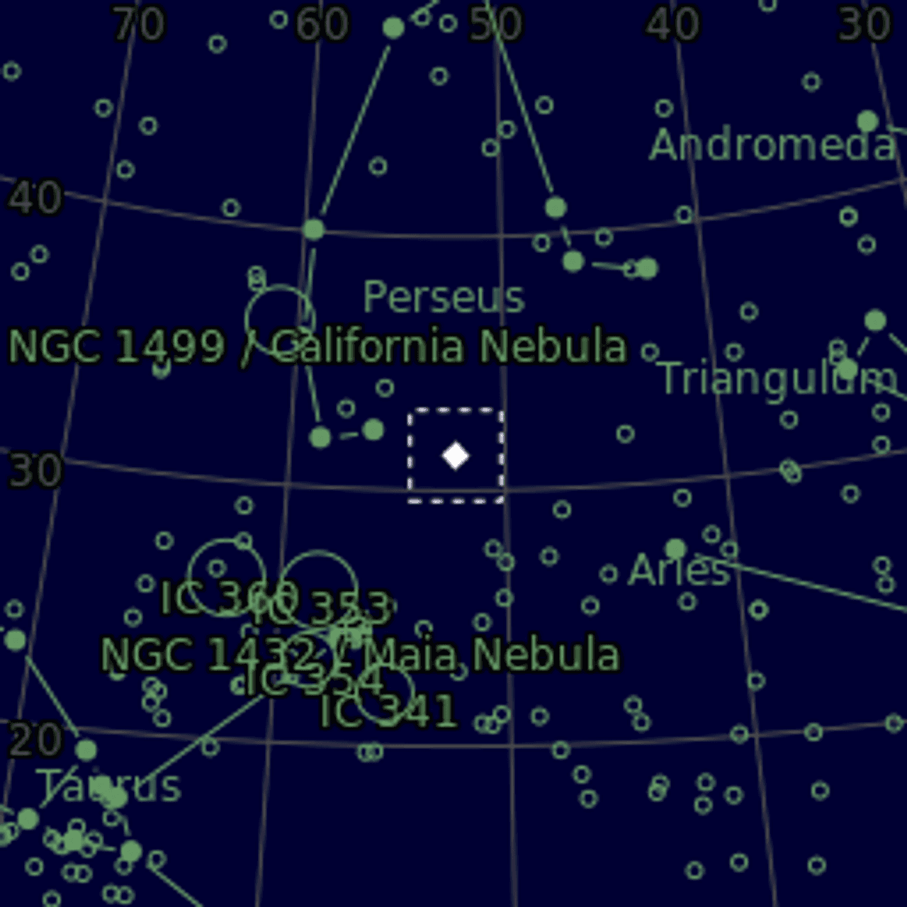 Star map of NGC1333