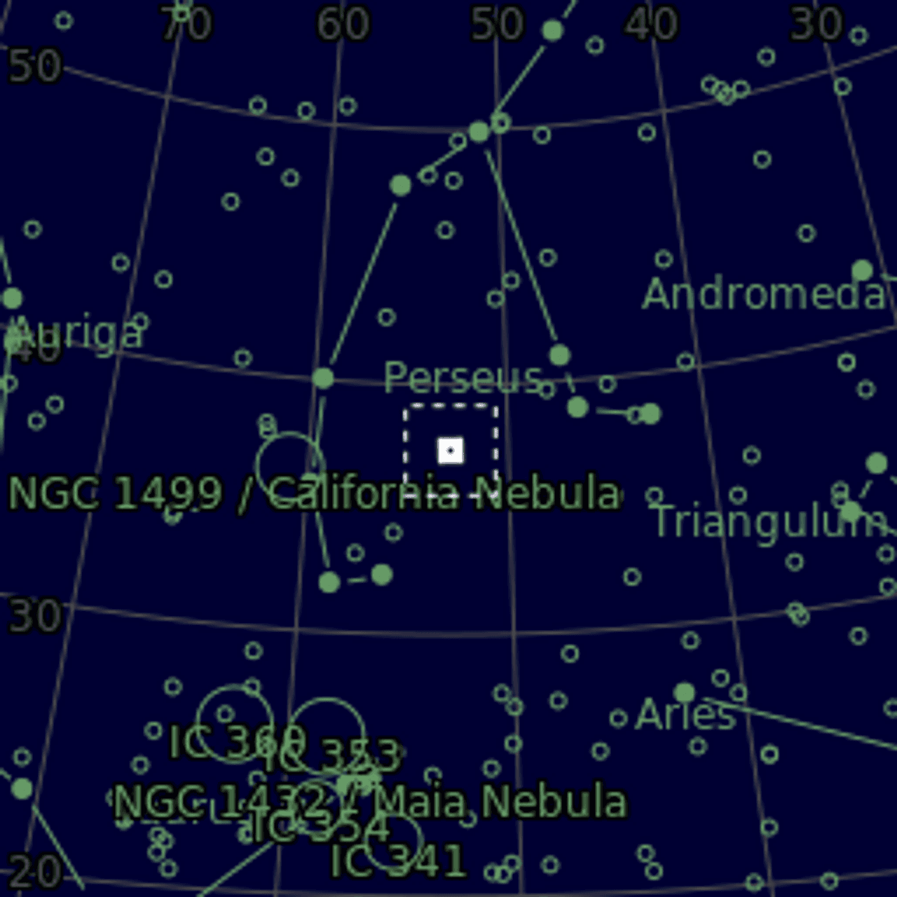 Star map of NGC1342
