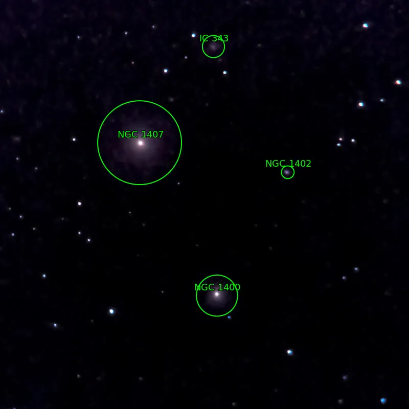 Annotation around NGC1407around