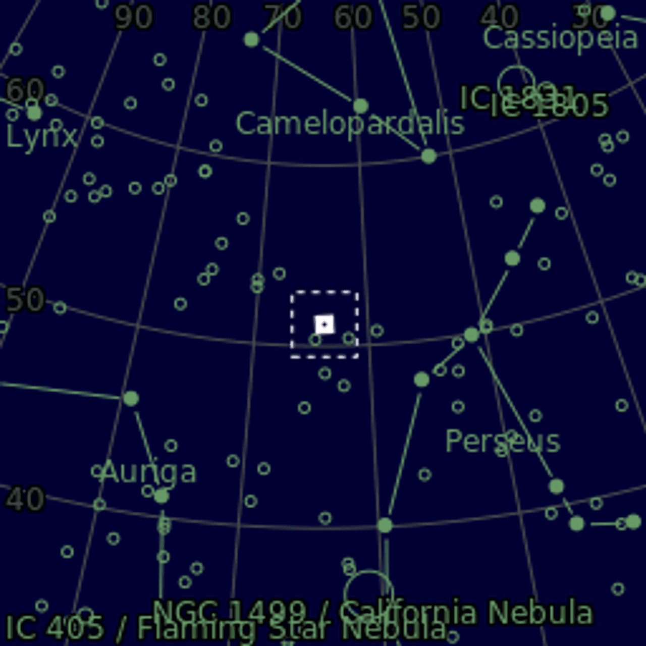 Star map of NGC1528