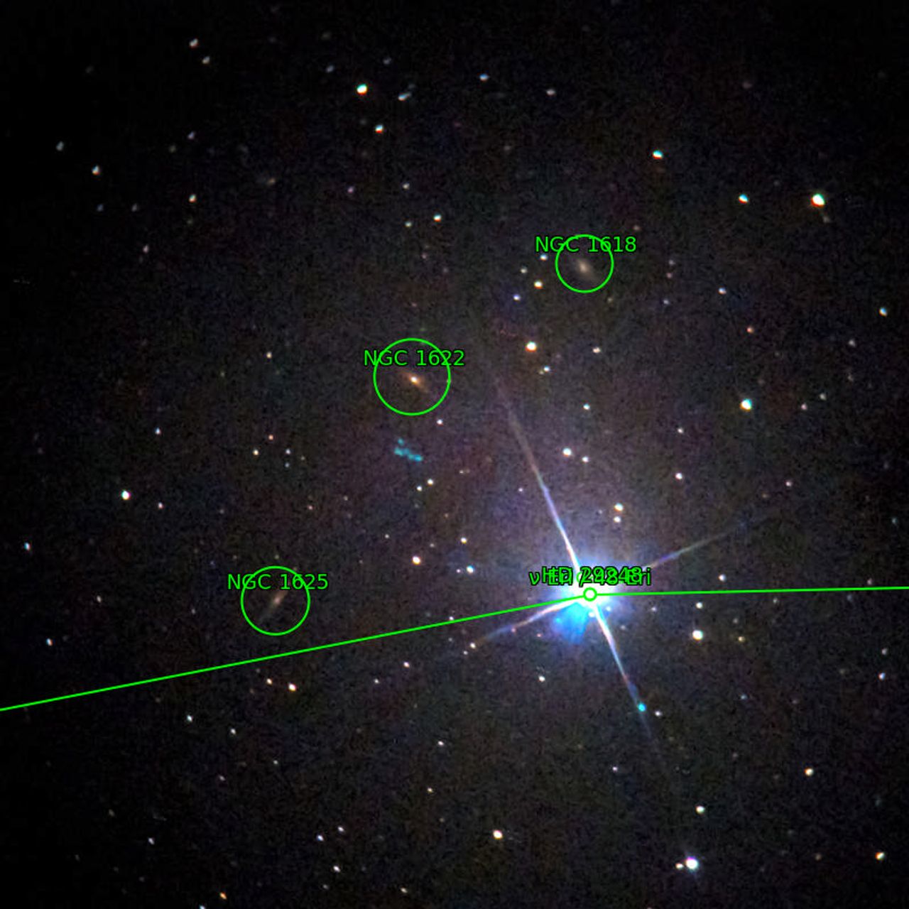 Annotation around NGC1622around