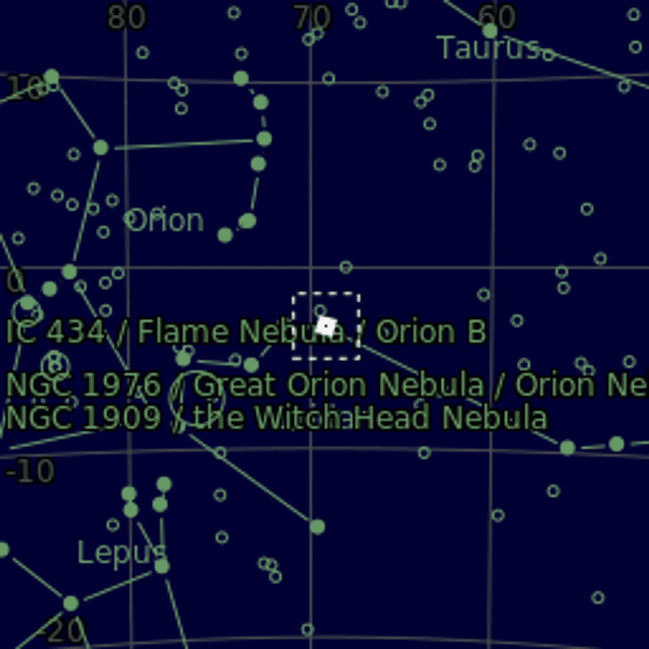 Star map of NGC1622 around