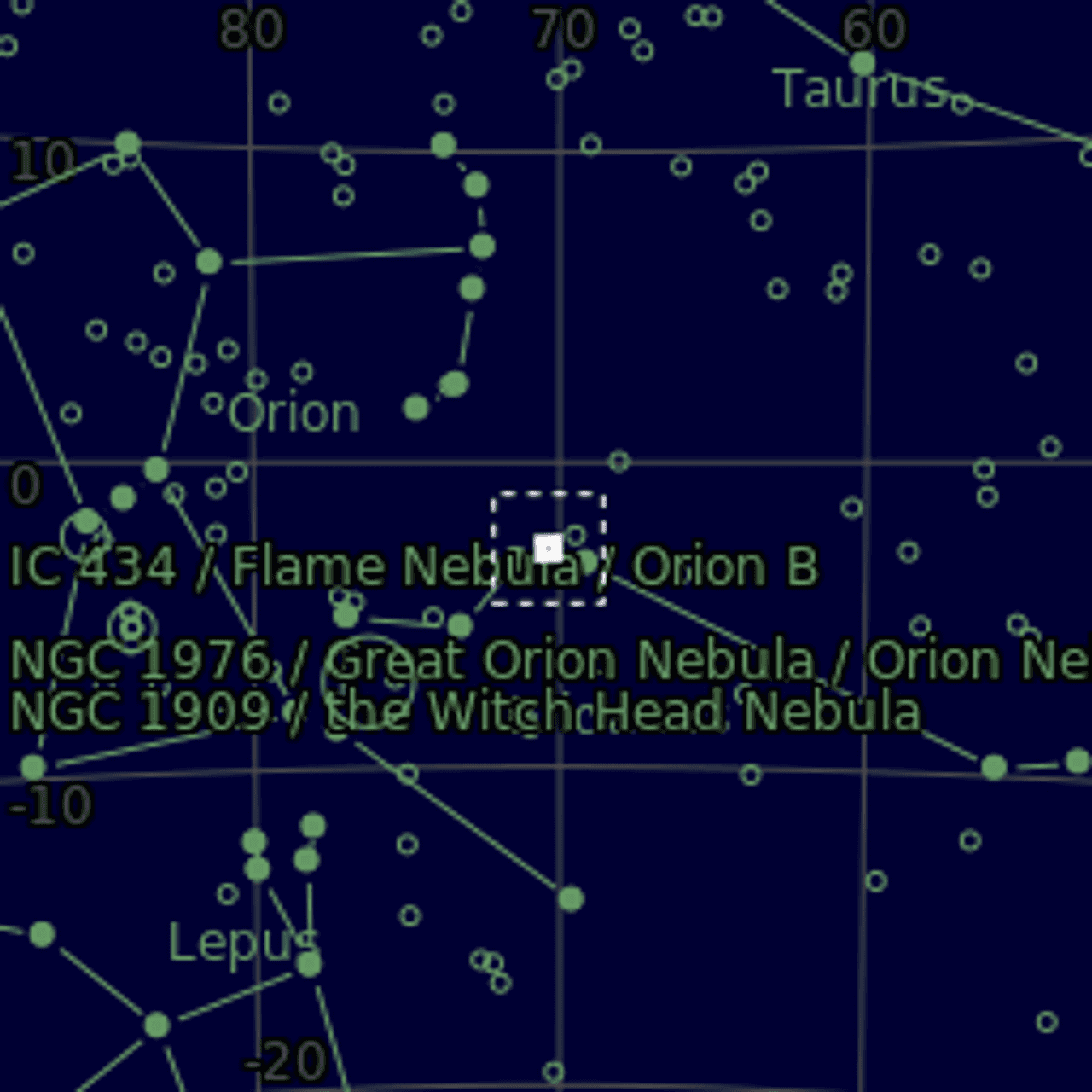 Star map of NGC1637