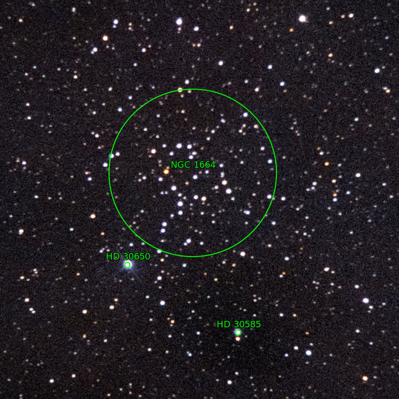 Annotation around NGC1664