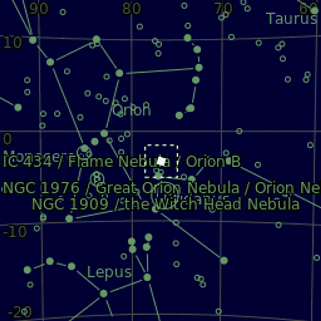 Star map of NGC1788
