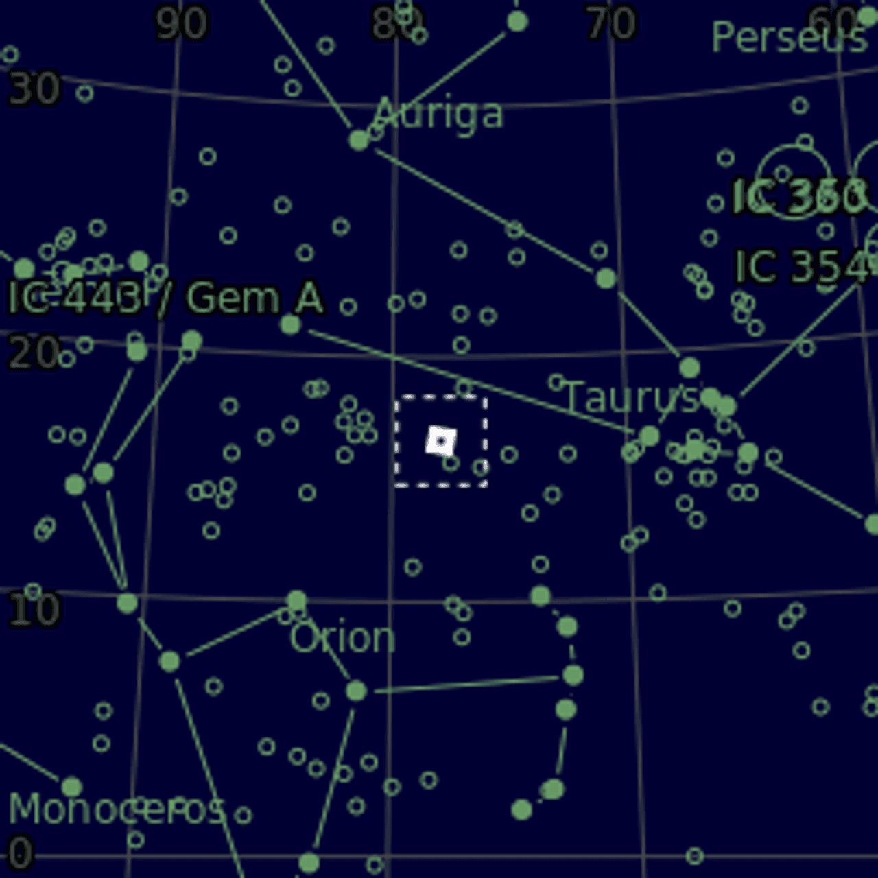 Star map of NGC1807_NGC1817