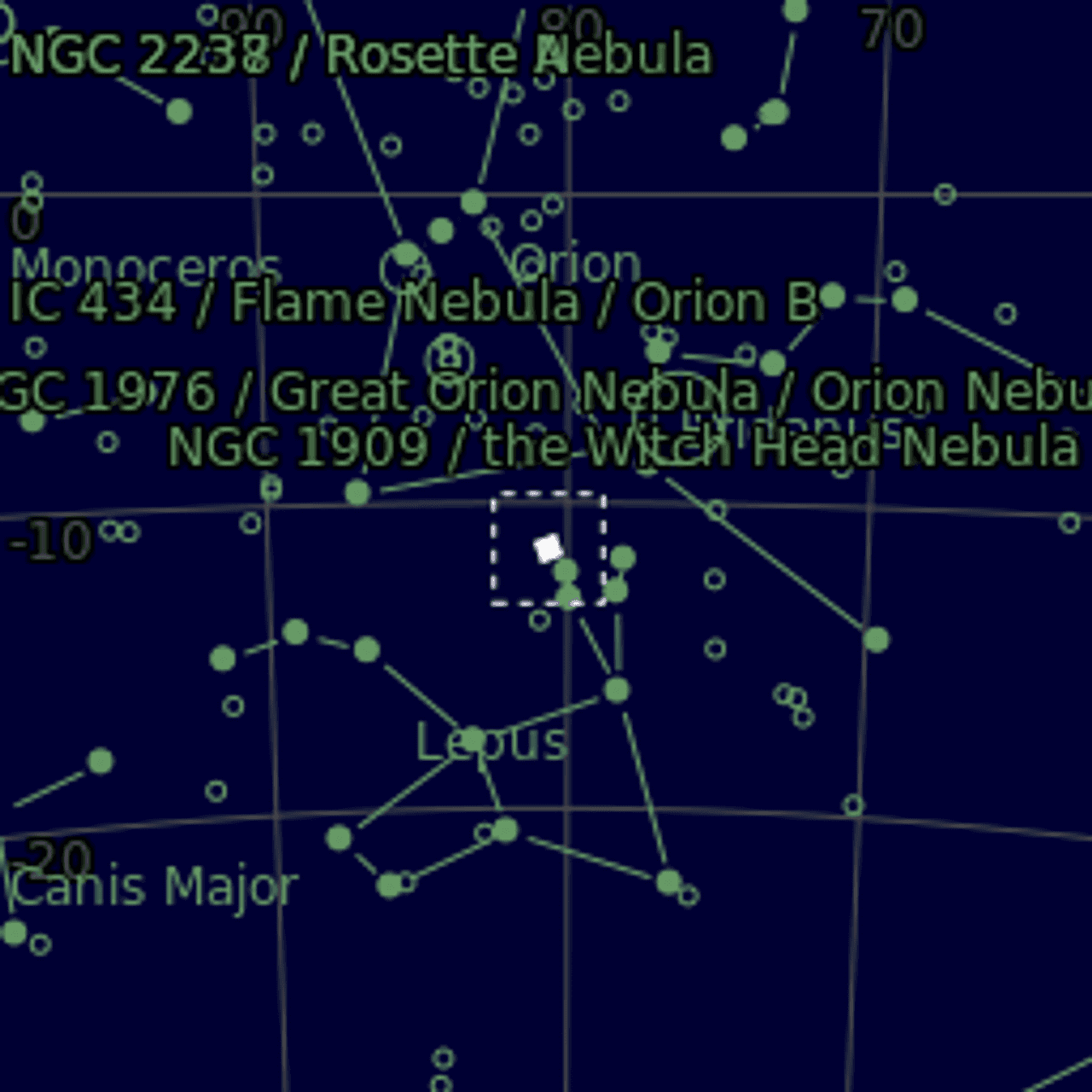 Star map of NGC1888