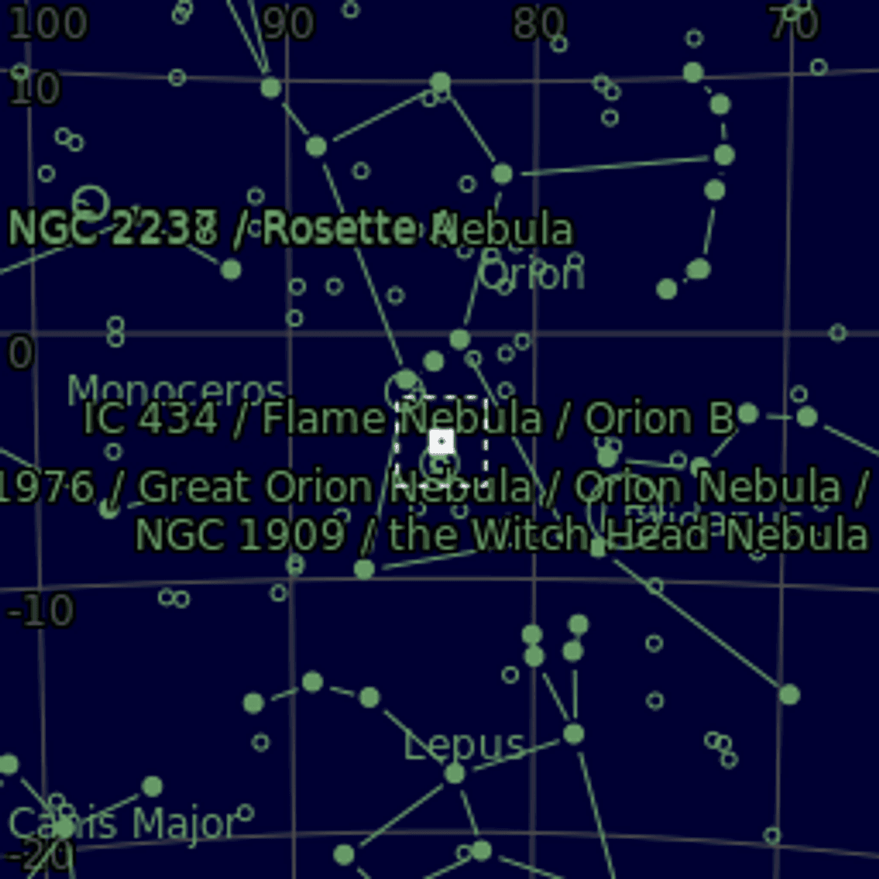 Star map of NGC1981