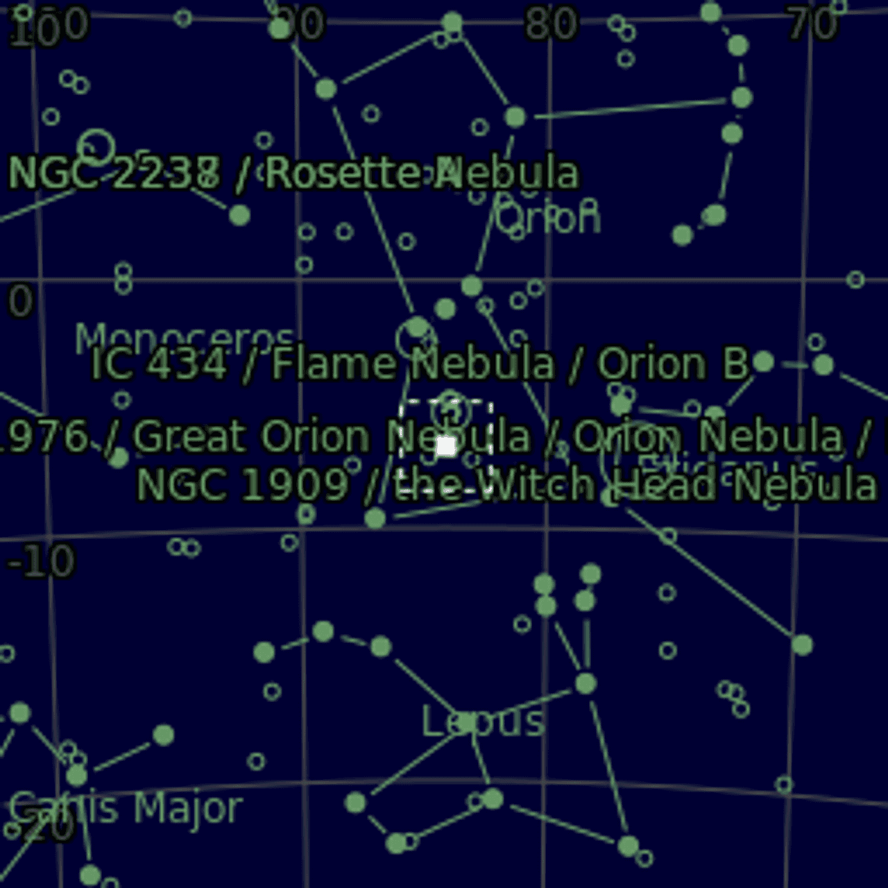 Star map of NGC1999