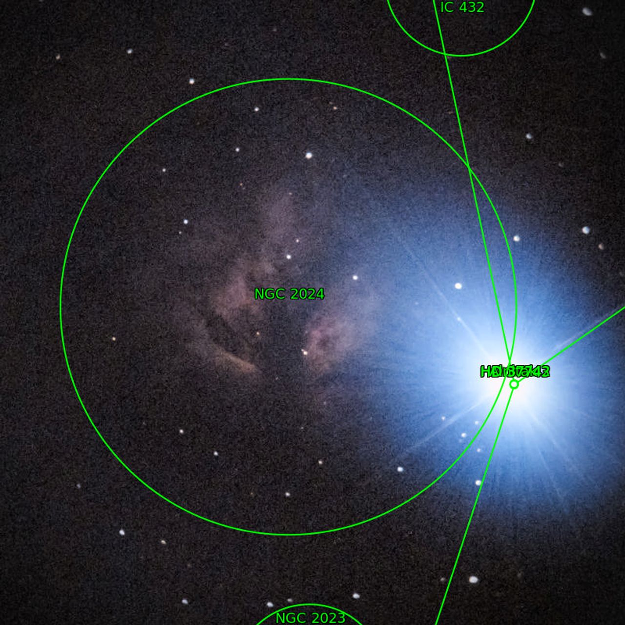 Annotation around NGC2024