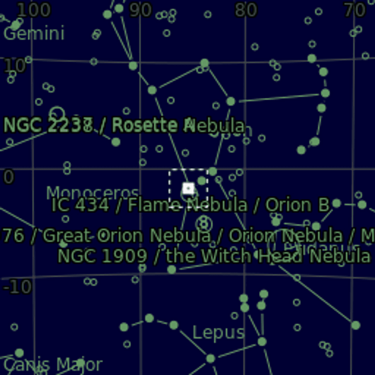 Star map of NGC2024