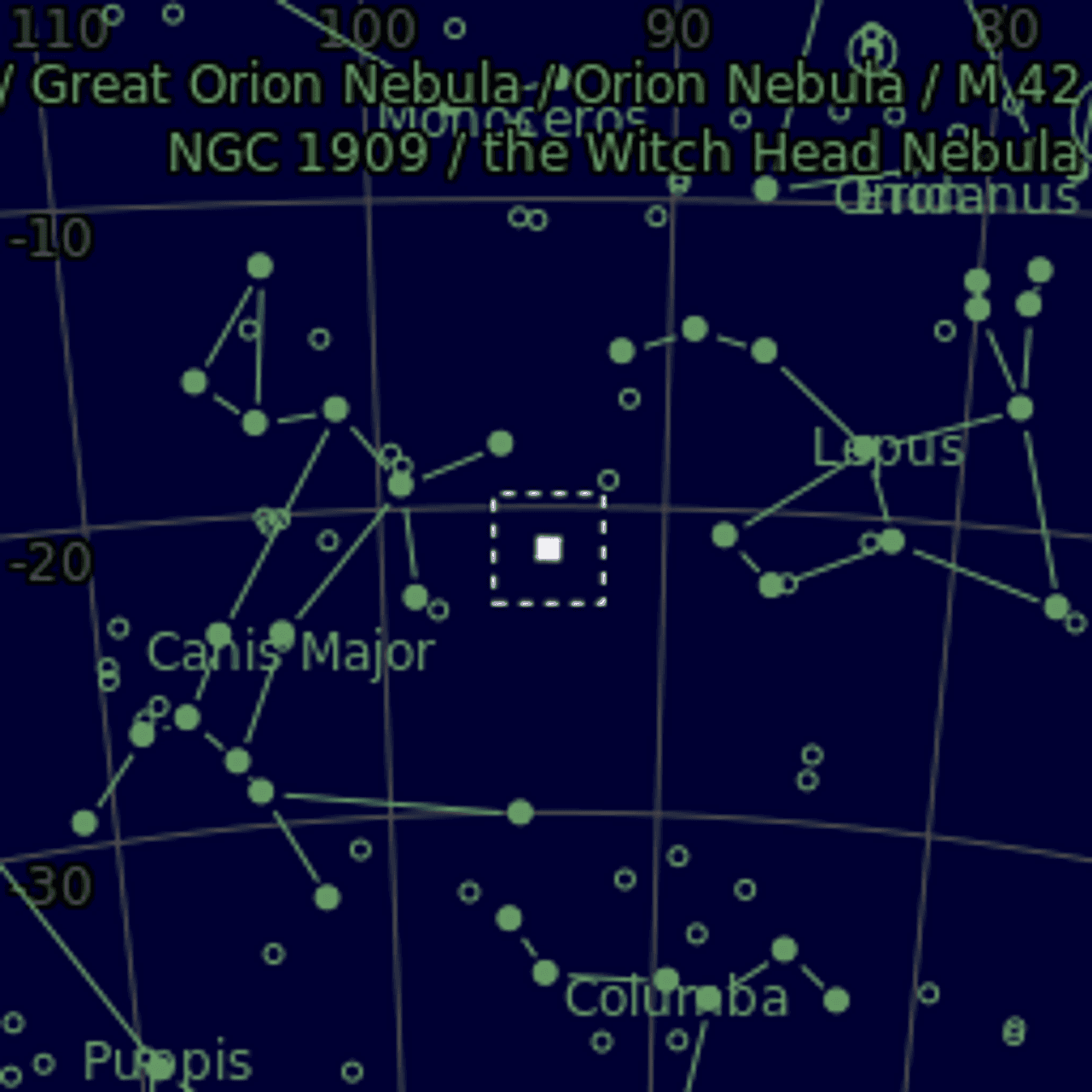 Star map of NGC2207