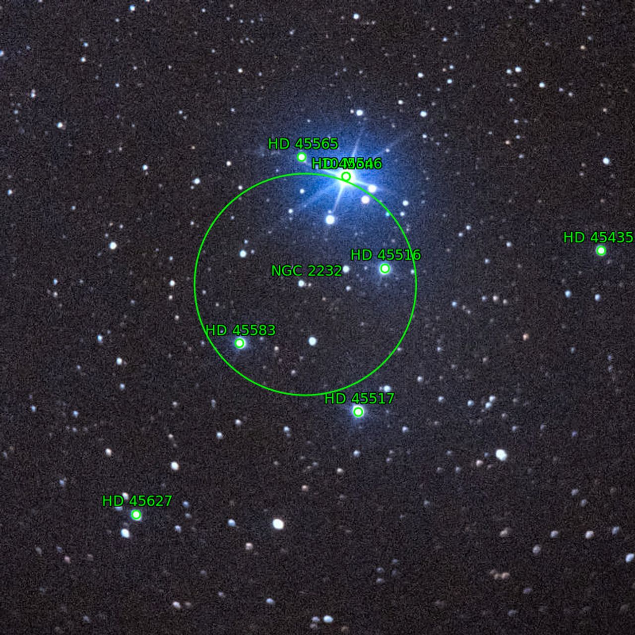 Annotation around NGC2232