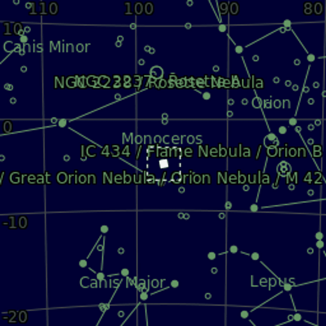 Star map of NGC2232