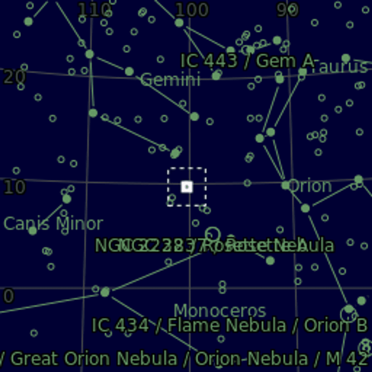 Star map of NGC2264