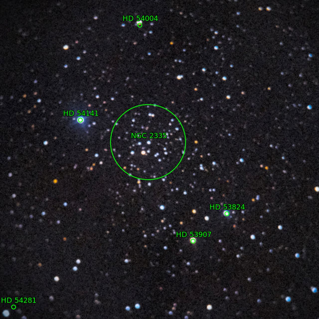Annotation around NGC2335