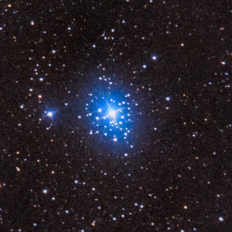 NGC2362 captured through a telescope eyepiece using a smartphone camera - Afocal Astrophotography