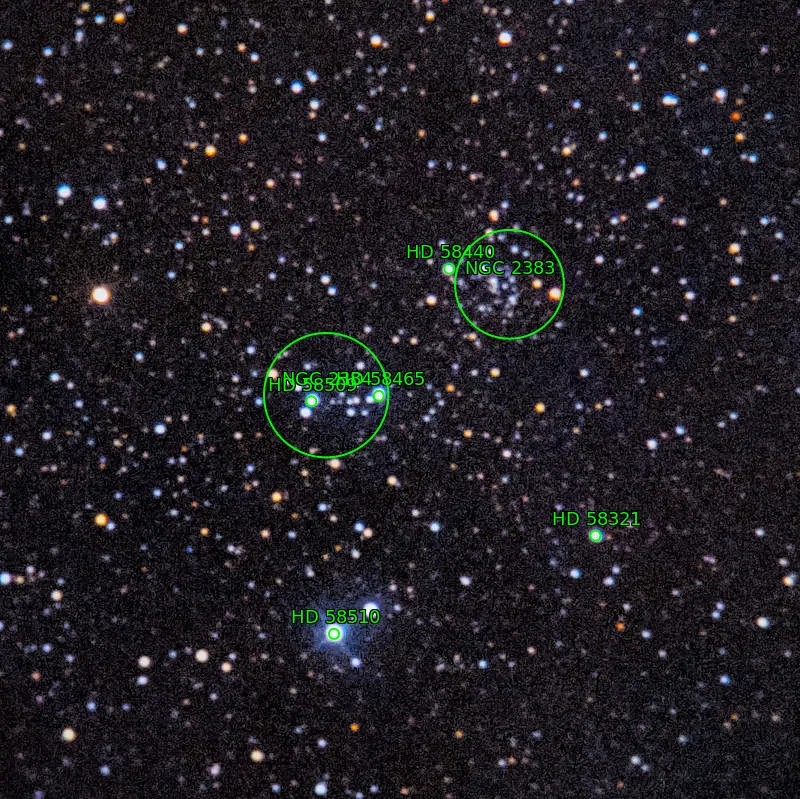 Annotation around NGC2383_NGC2384