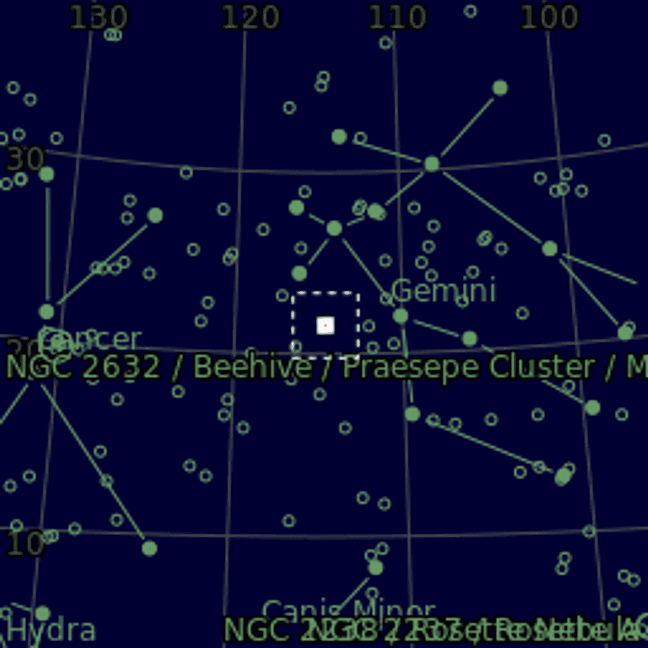 Star map of NGC2420