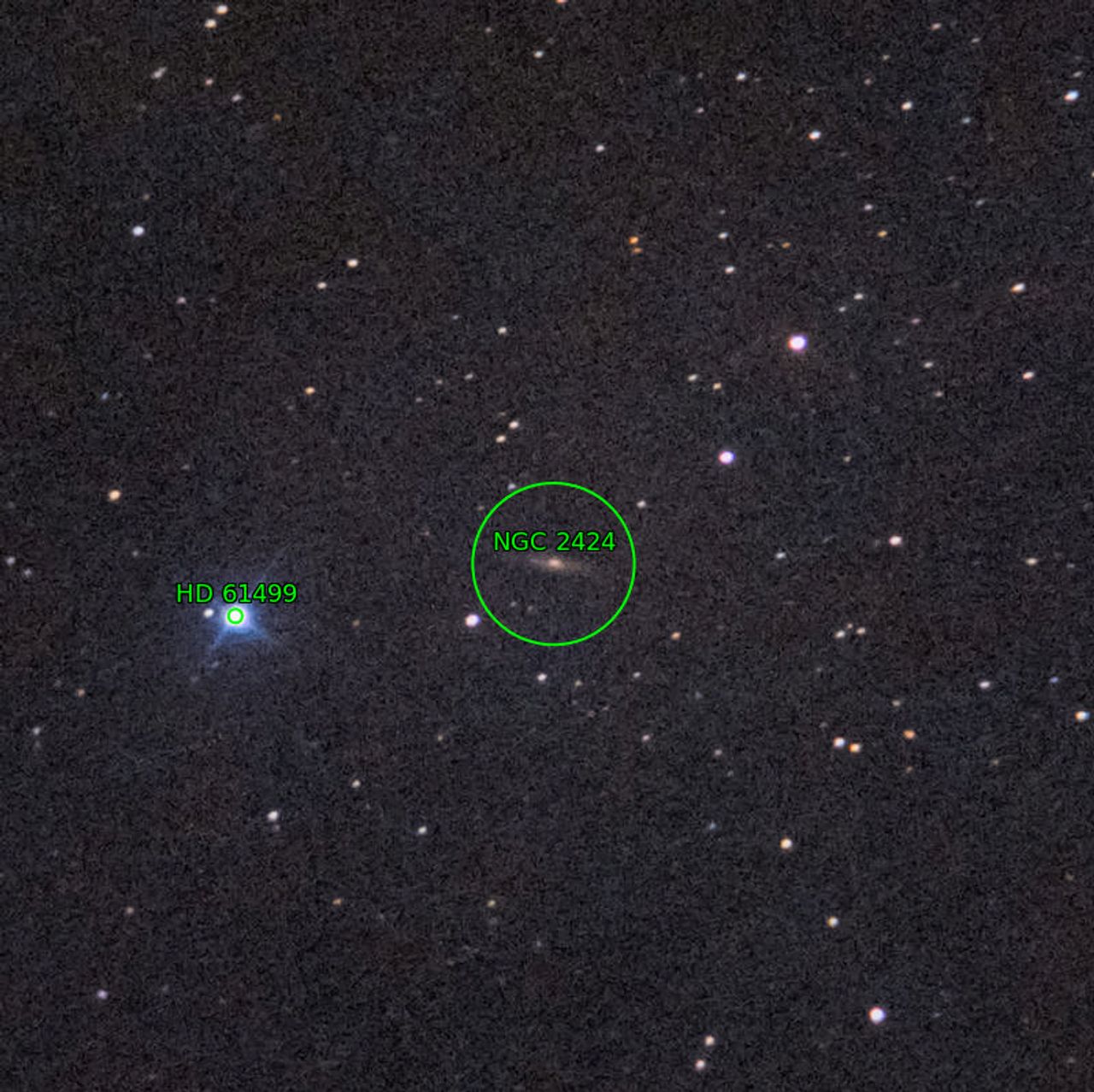 Annotation around NGC2424
