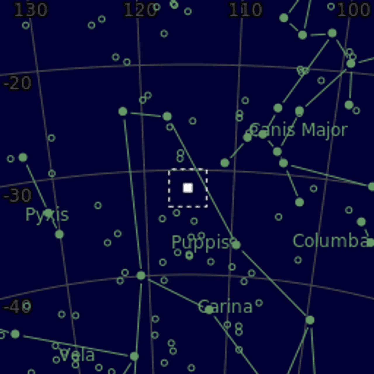 Star map of NGC2439