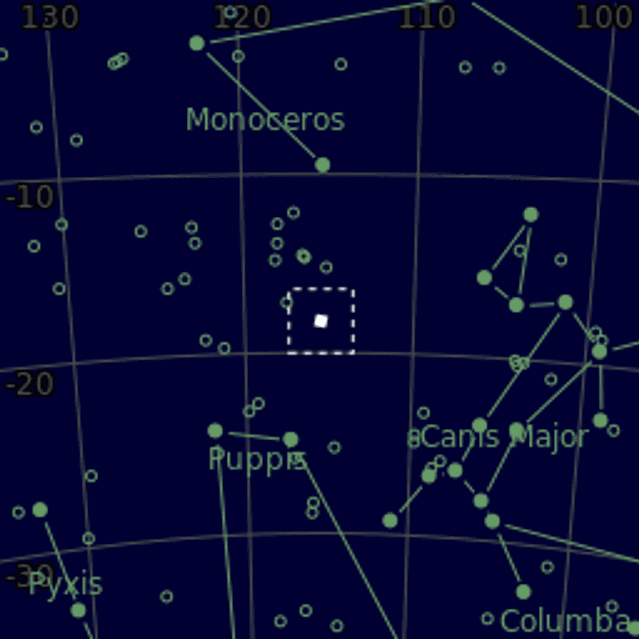 Star map of NGC2440