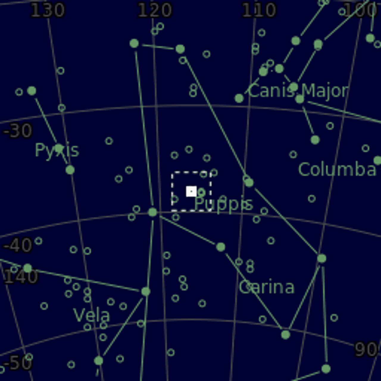 Star map of NGC2451