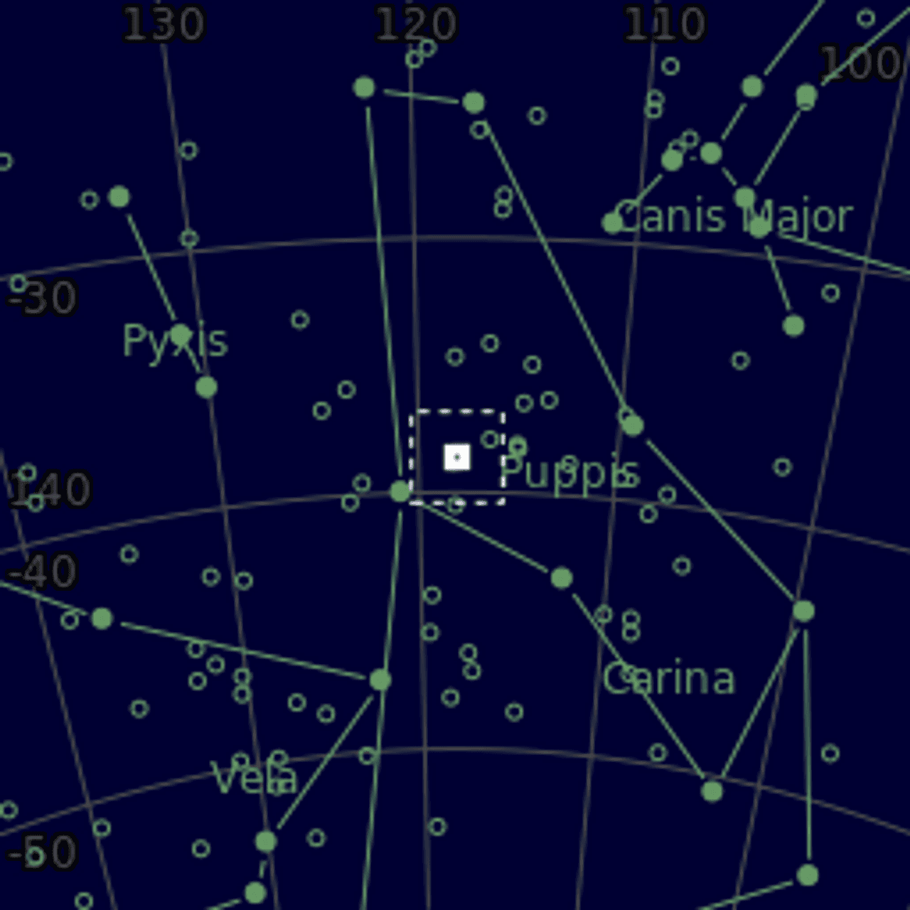 Star map of NGC2477