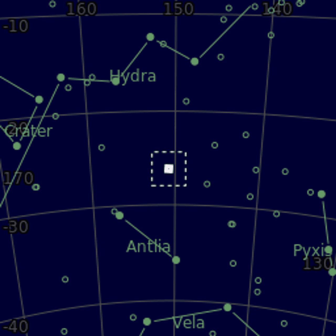 Star map of NGC3109