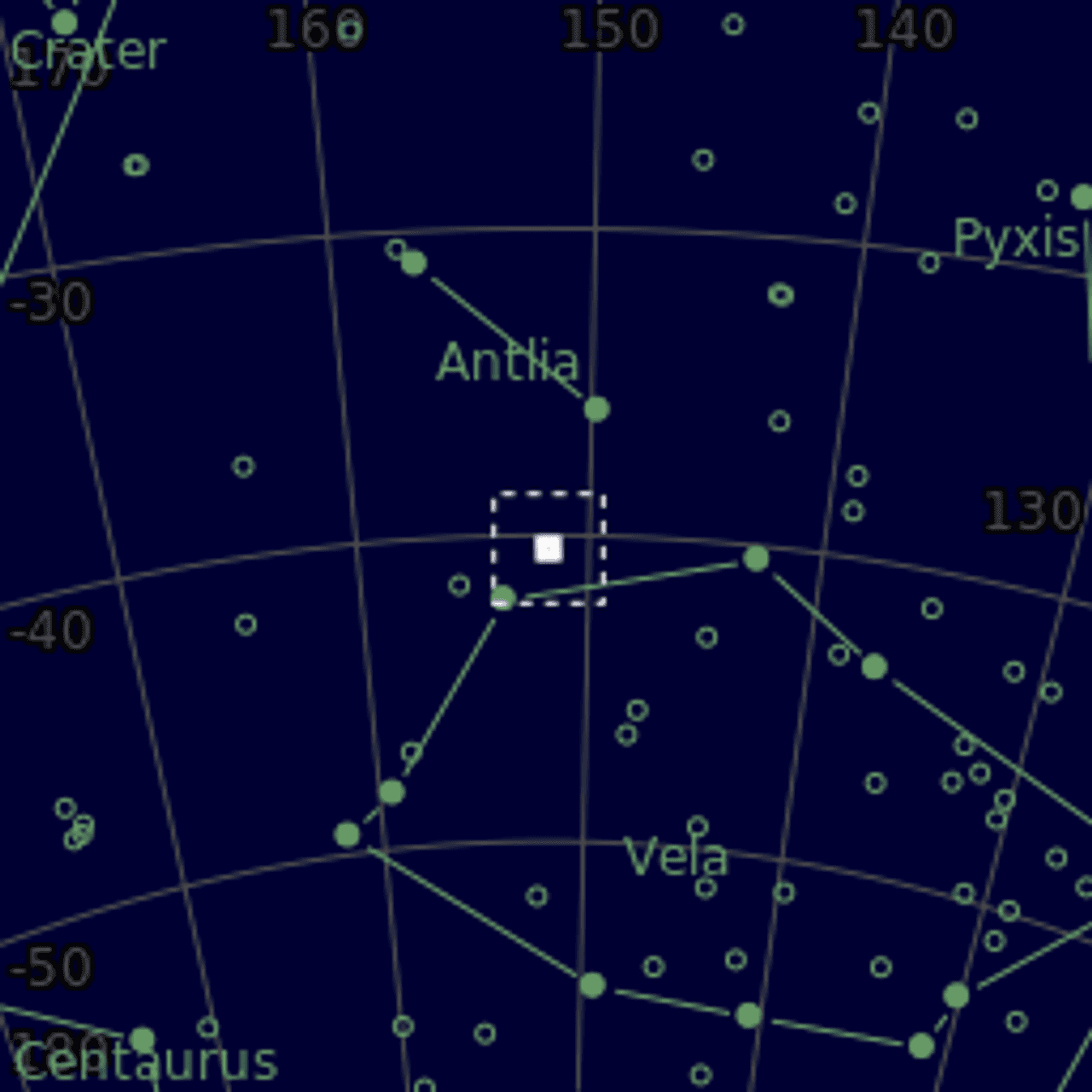 Star map of NGC3132