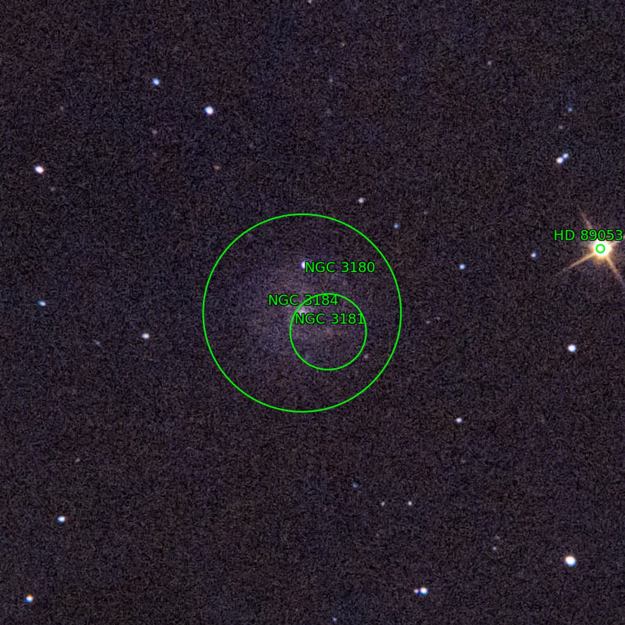 Annotation around NGC3184