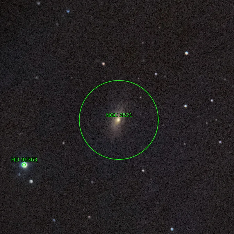 Annotation around NGC3521