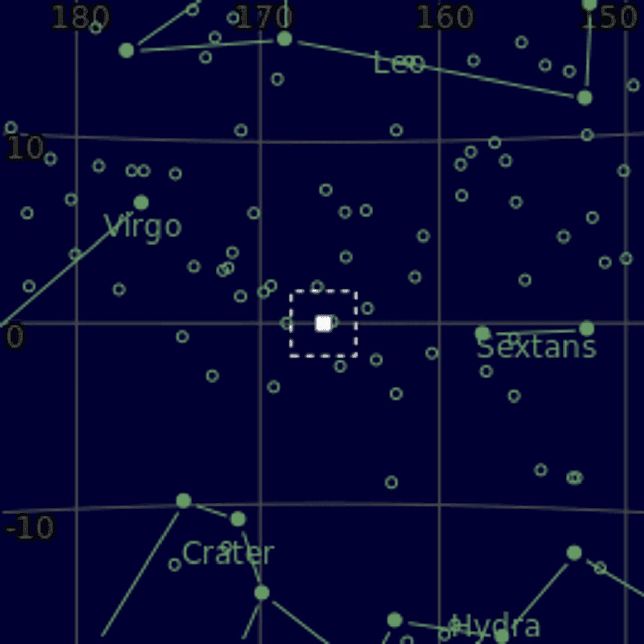Star map of NGC3521