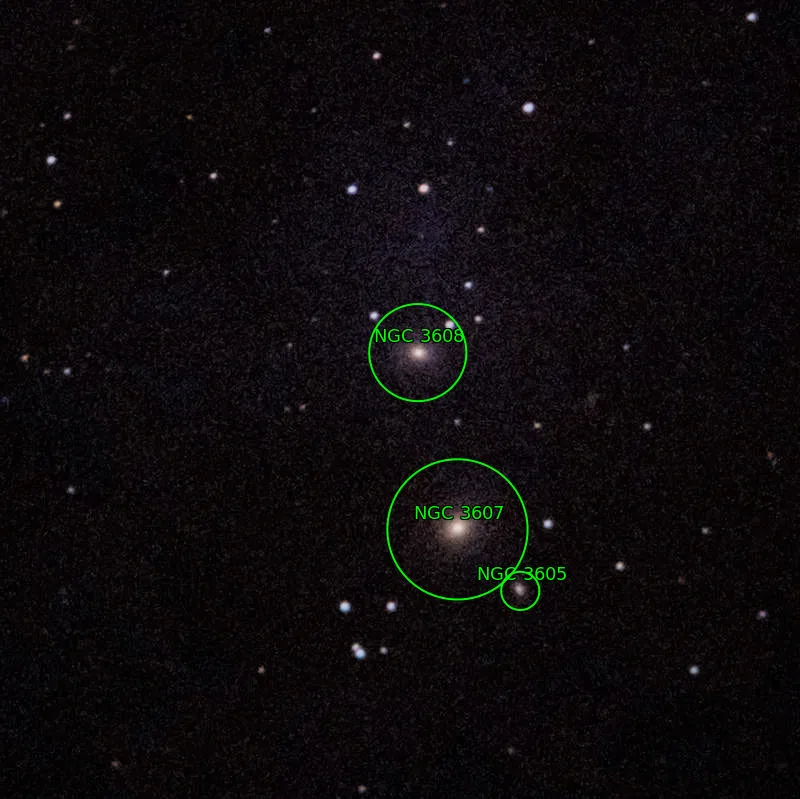 Annotation around NGC3607