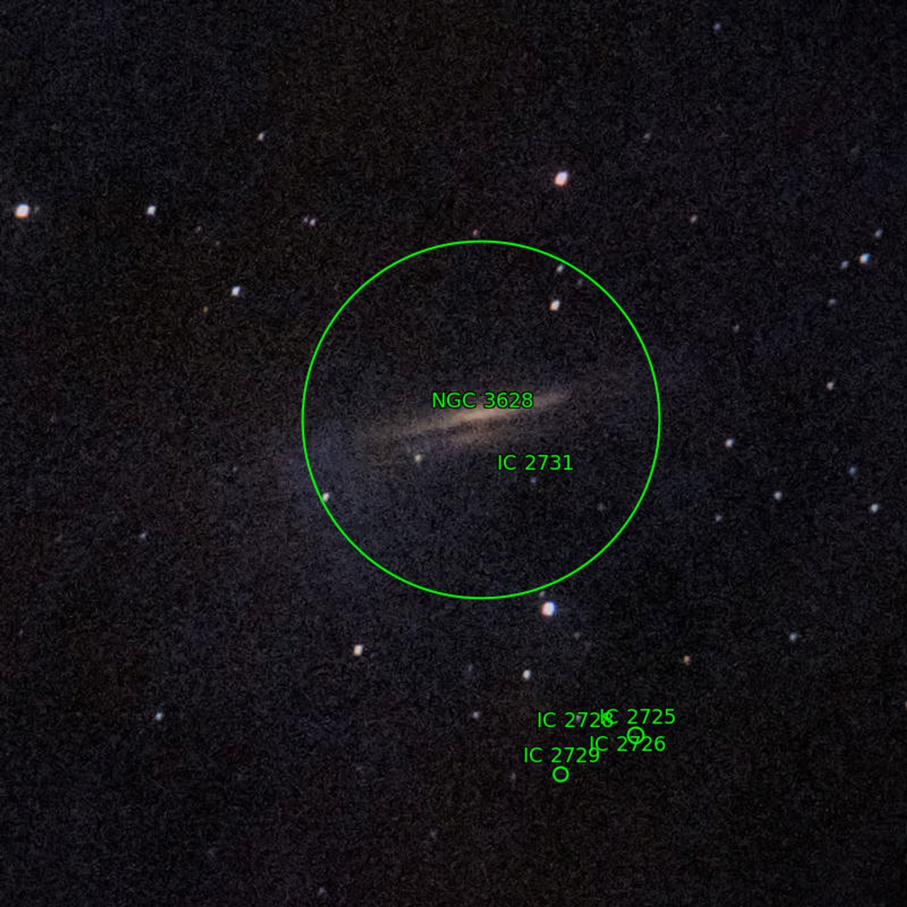 Annotation around NGC3628