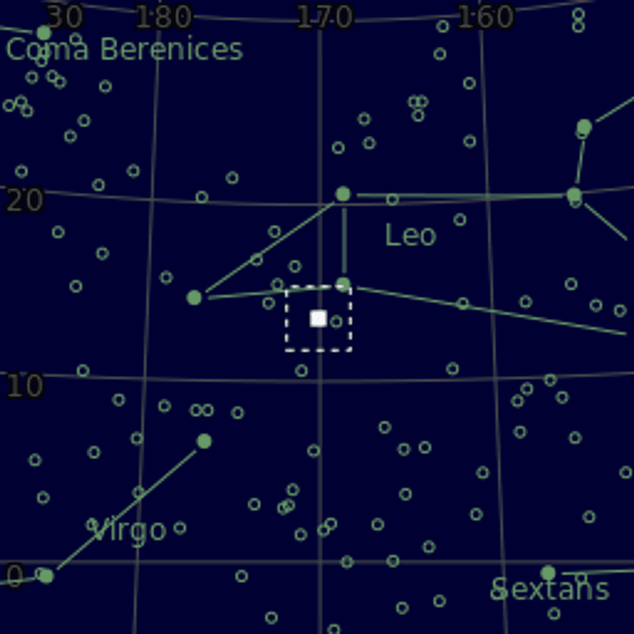 Star map of NGC3628