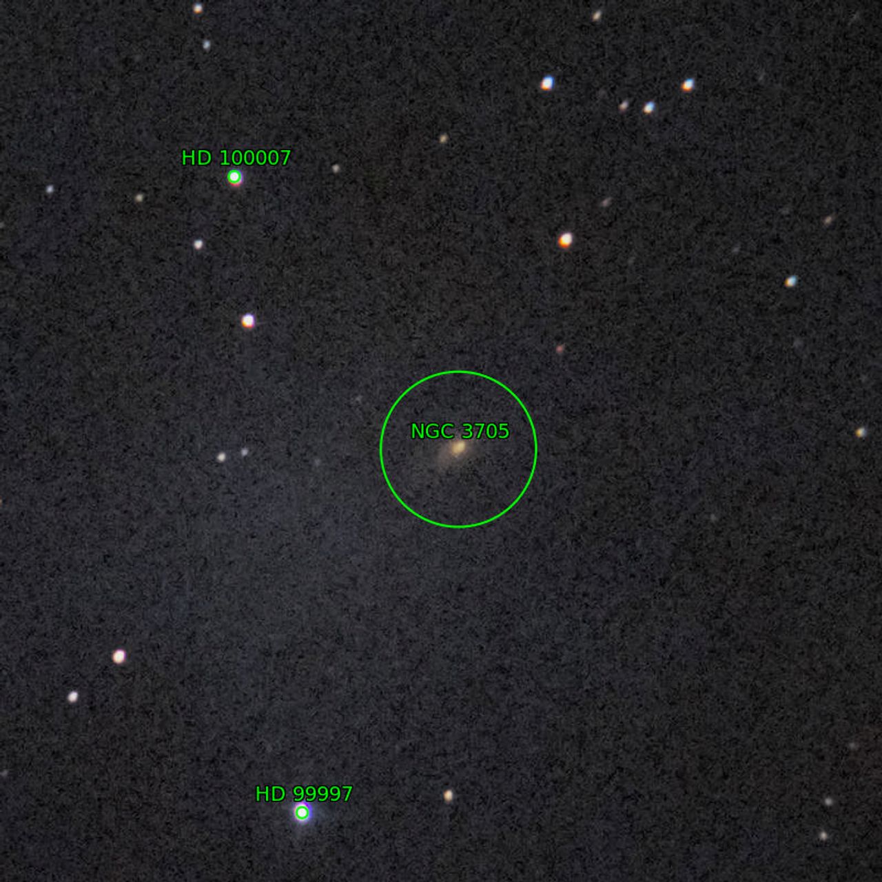 Annotation around NGC3705