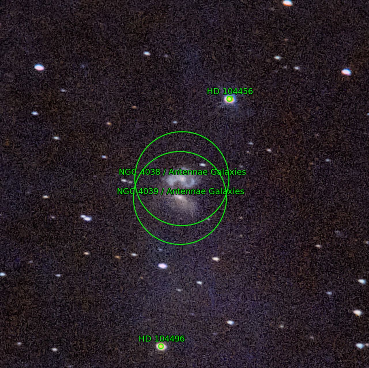 Annotation around NGC4038 NGC4039