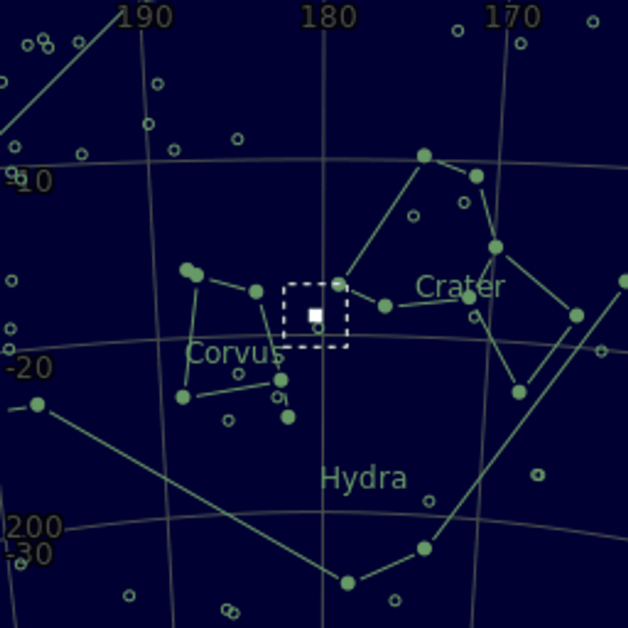 Star map of NGC4038 NGC4039