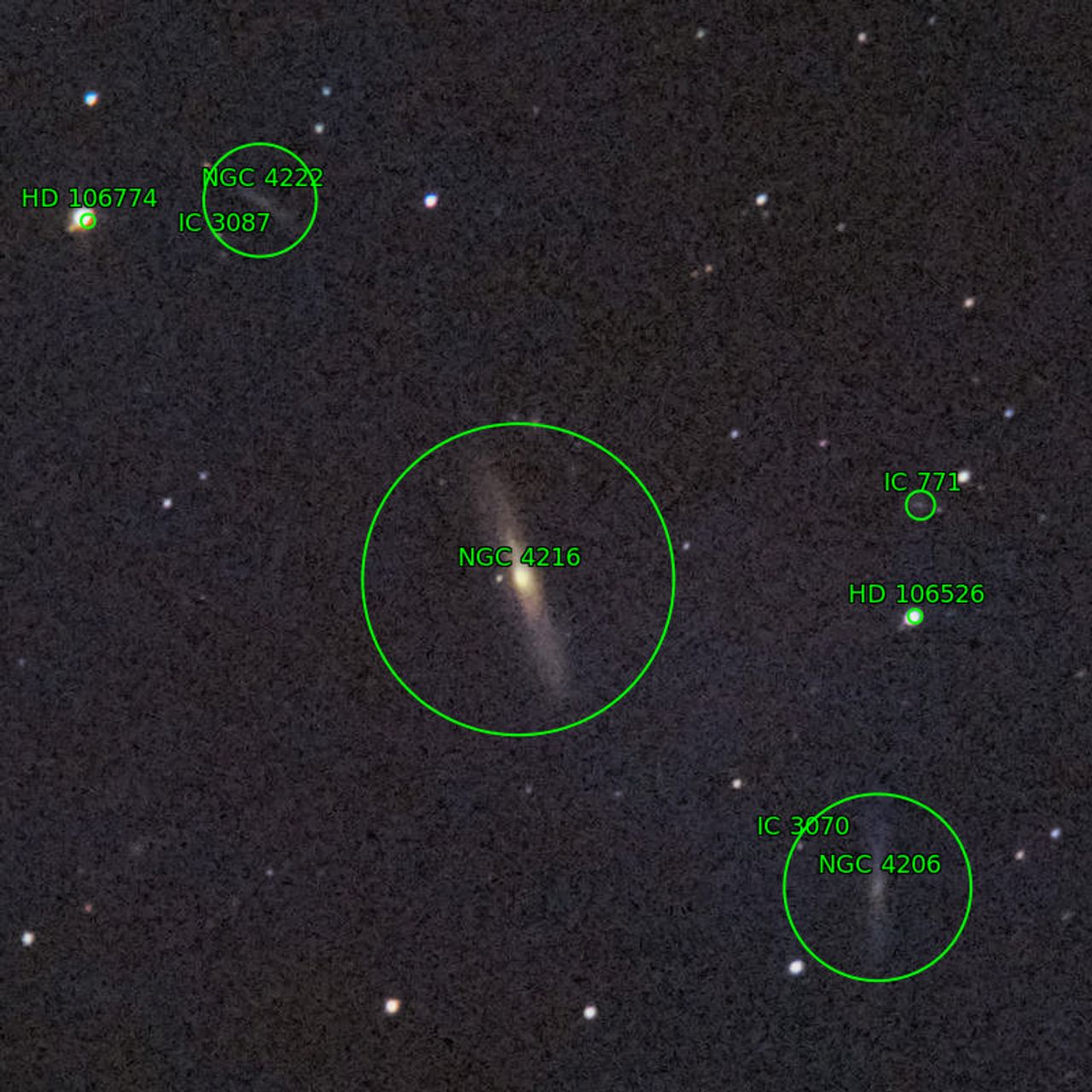 Annotation around NGC4216