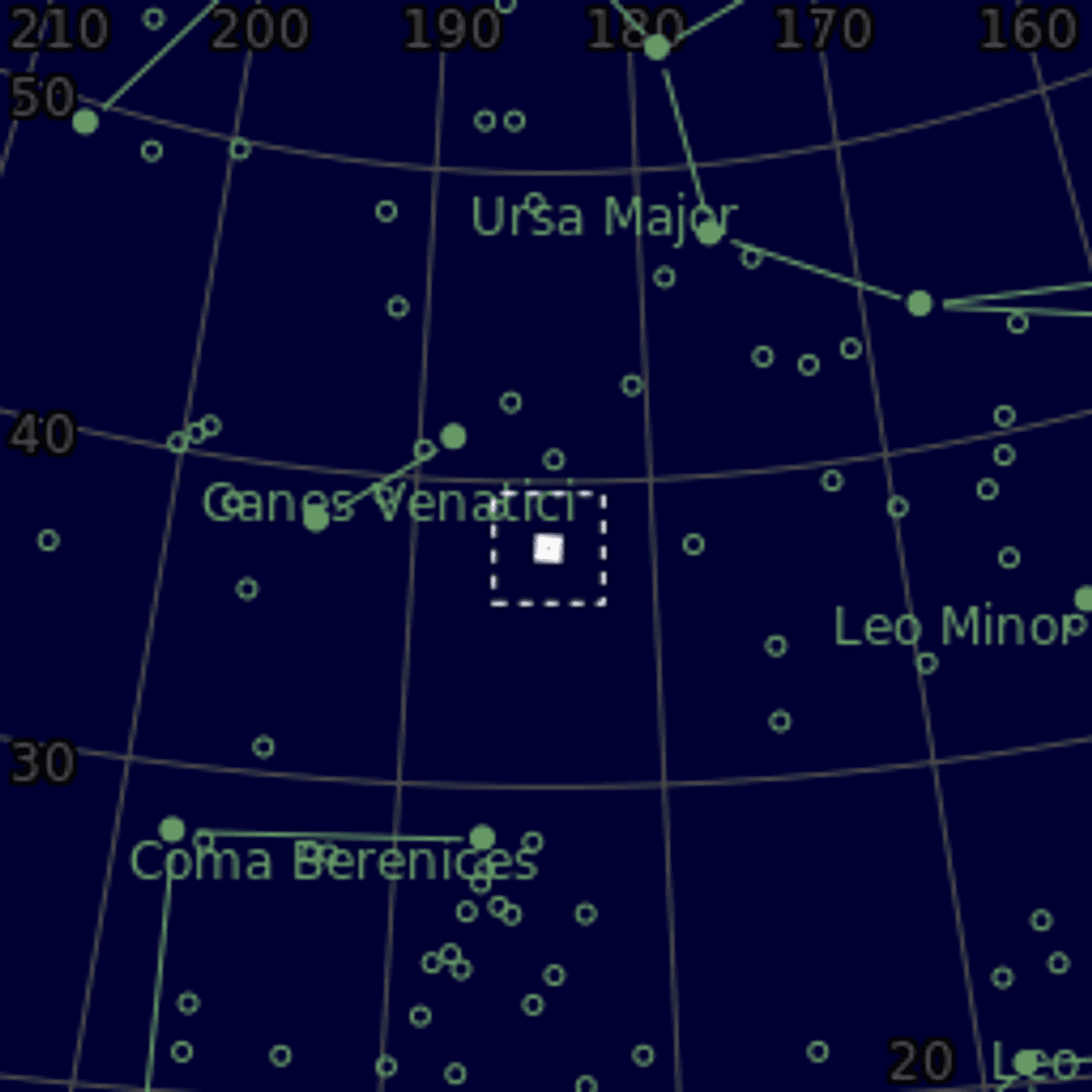 Star map of NGC4244