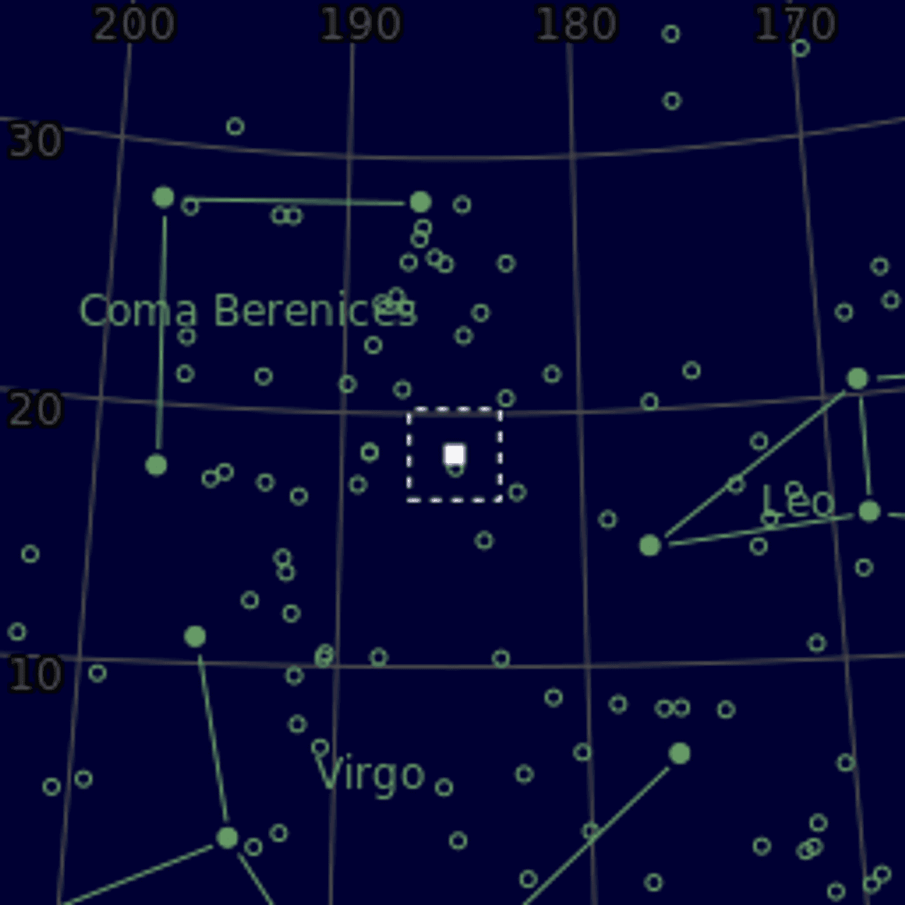 Star map of NGC4293