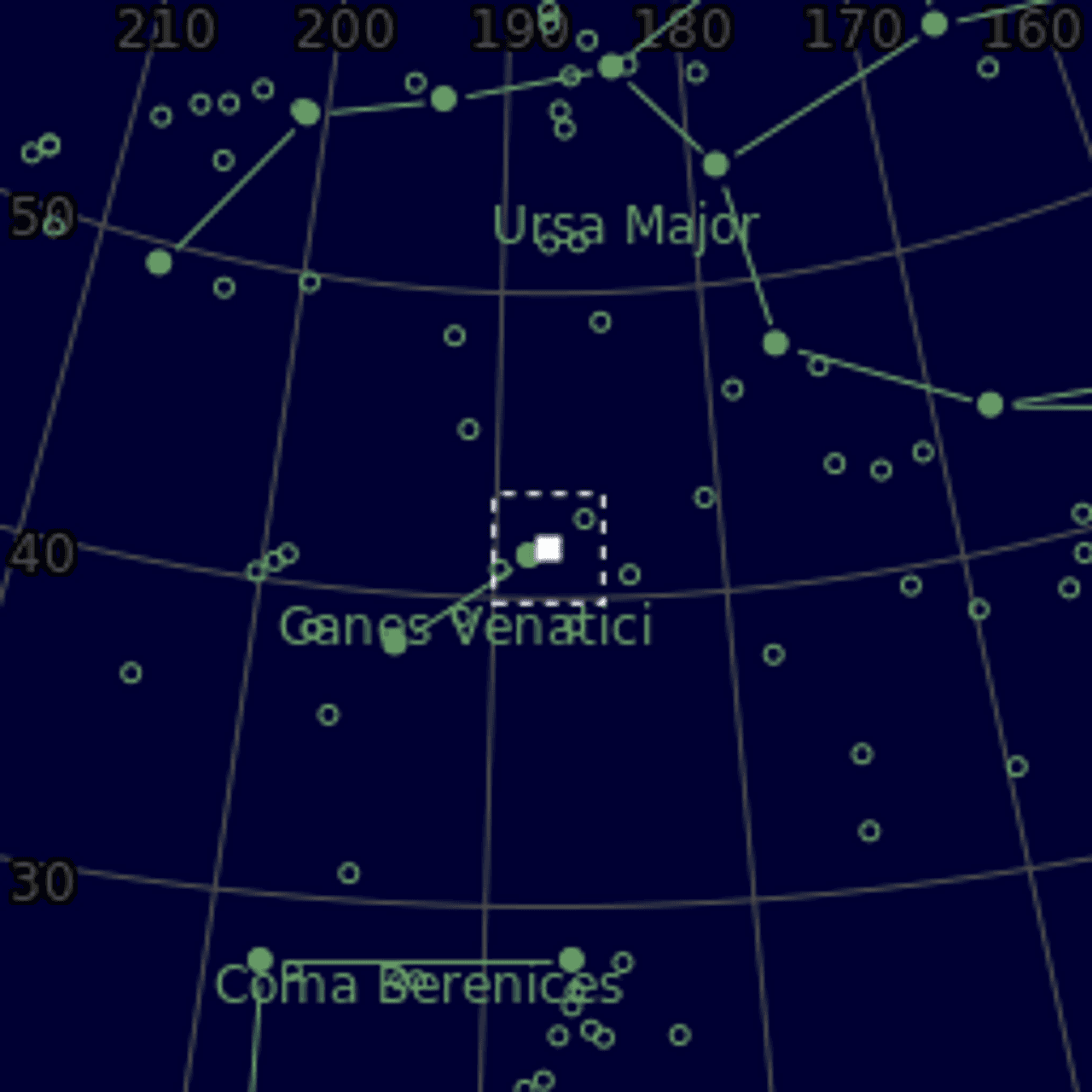 Star map of NGC4490