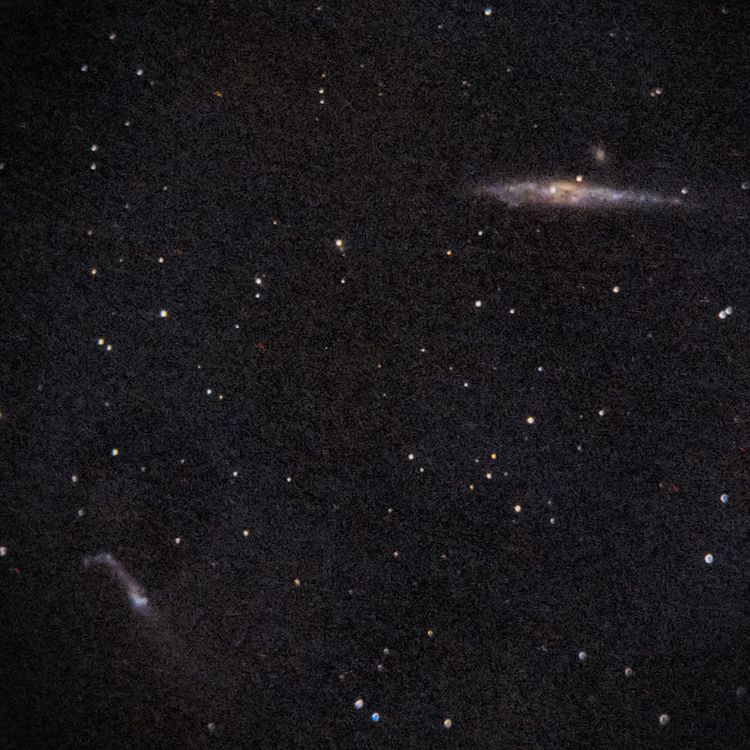 NGC4631 captured through a telescope eyepiece using a smartphone camera - Afocal Astrophotography