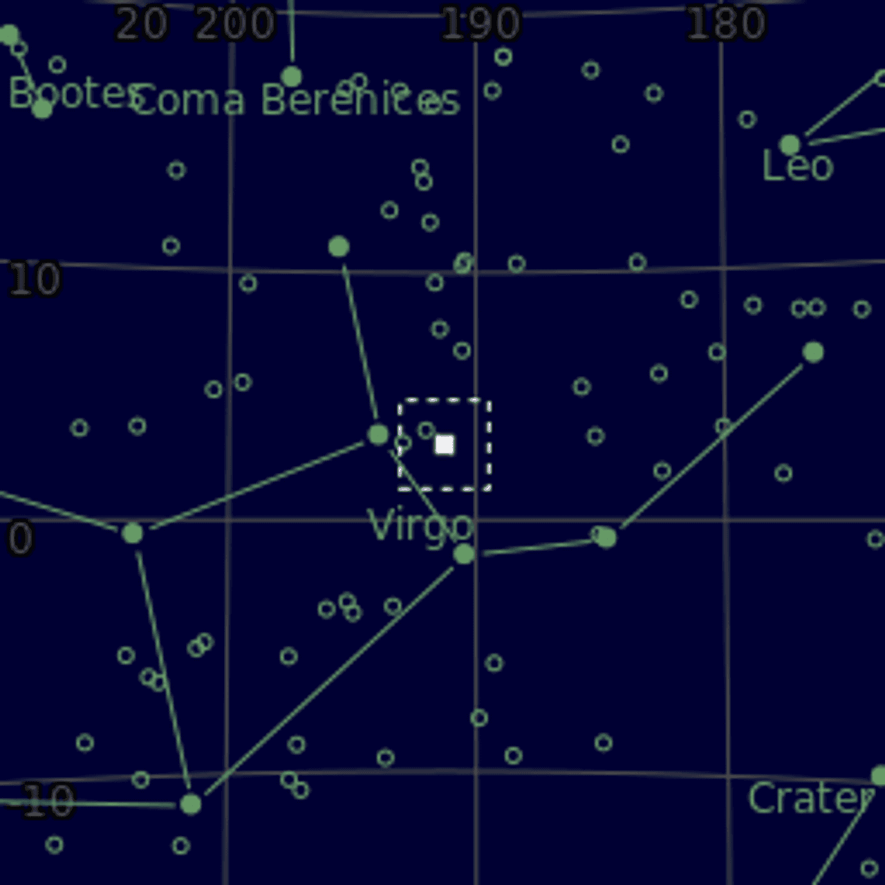 Star map of NGC4664