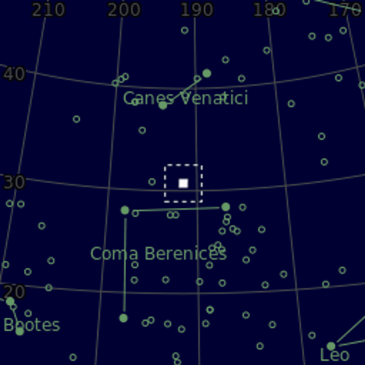 Star map of NGC4676AB