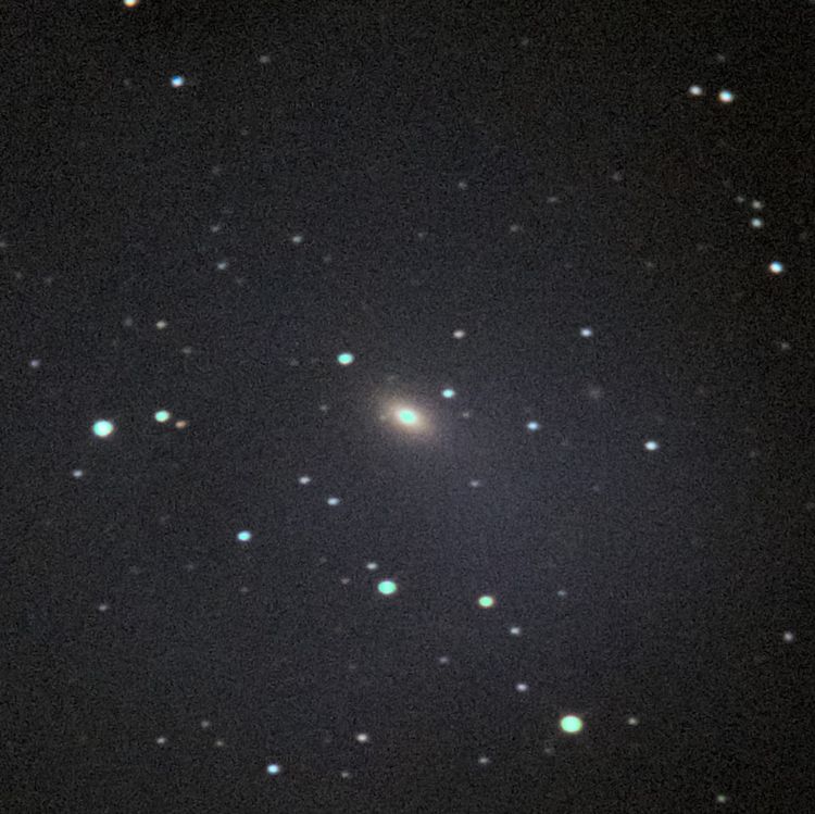 NGC4697 captured through a telescope eyepiece using a smartphone camera - Afocal Astrophotography