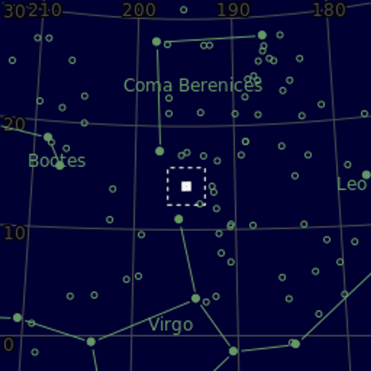 Star map of NGC4866